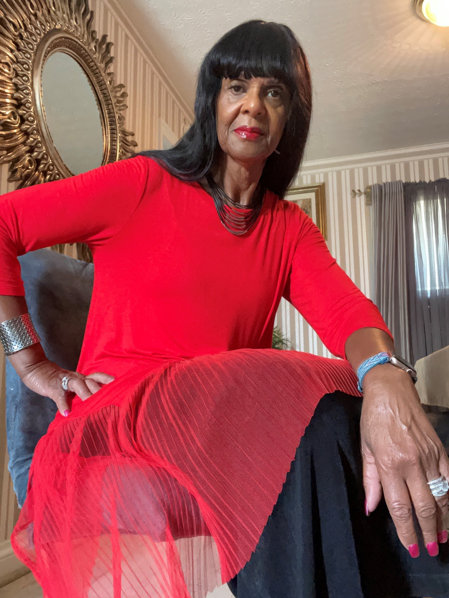 Marva L. Dowdin in a red top